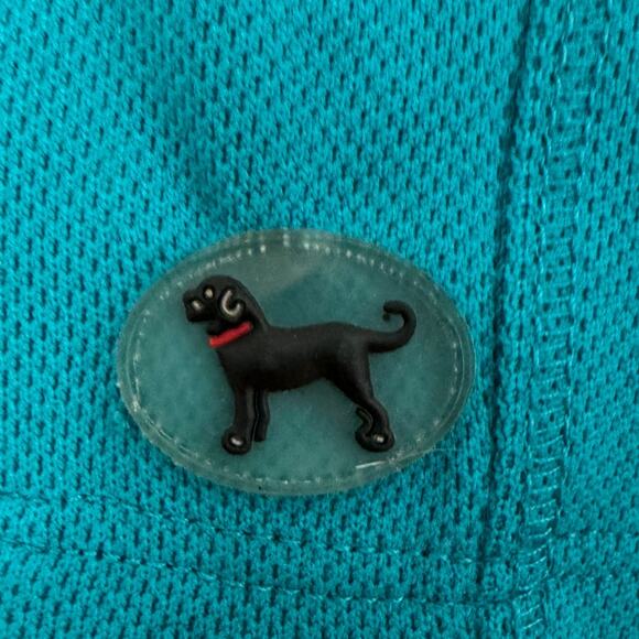 The Black Dog Teal Blue Full Zip Pique Hoodie Size Small - Picture 6 of 9